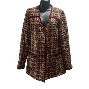 ett:twa by Anthropology Annis Tweed Blazer
